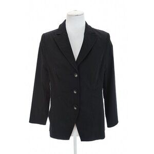 Trixi Schober Germany Solid Black Stretch Blazer Jacket US Sz 8 Womens